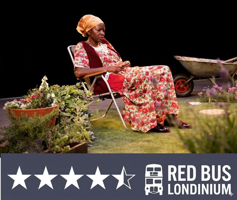 Diveen Henry (Miss Myrtle) in Miss Myrtle's Garden at the Bush Theatre
Photo by Camilla Greenwell.